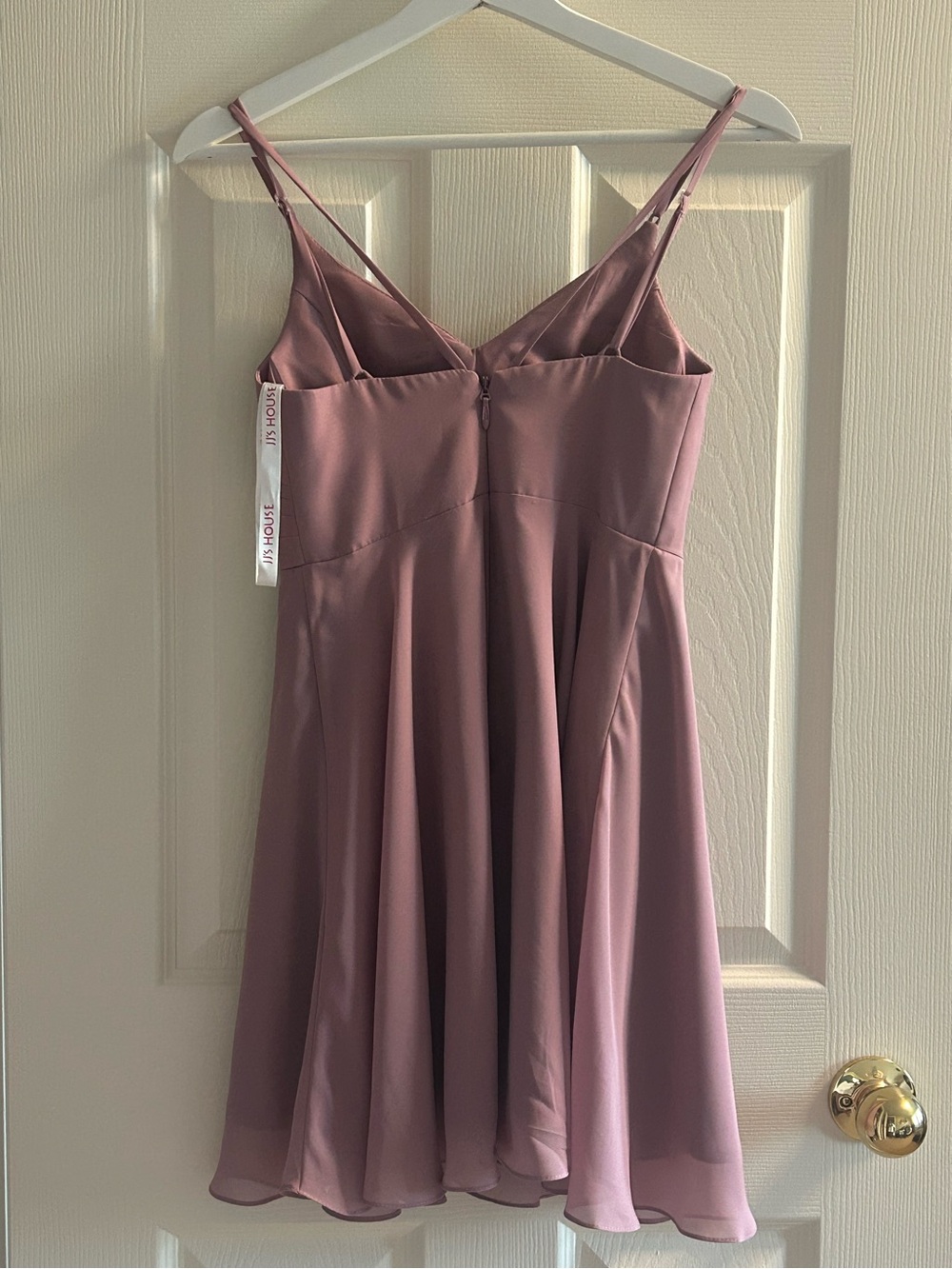v-neck short chiffon dress - Picture 2 of 4
